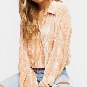 Plisse Long-Sleeve Shirt